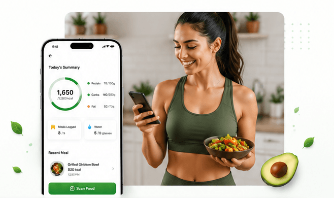 CalorieScan App in use